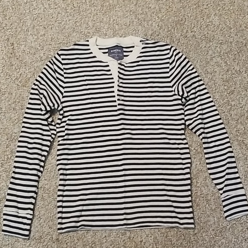Bonobos 3 button long sleeve henley